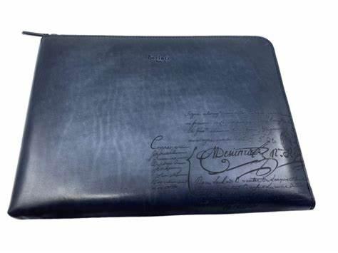 Berluti Nino GM Scritto leather clutch